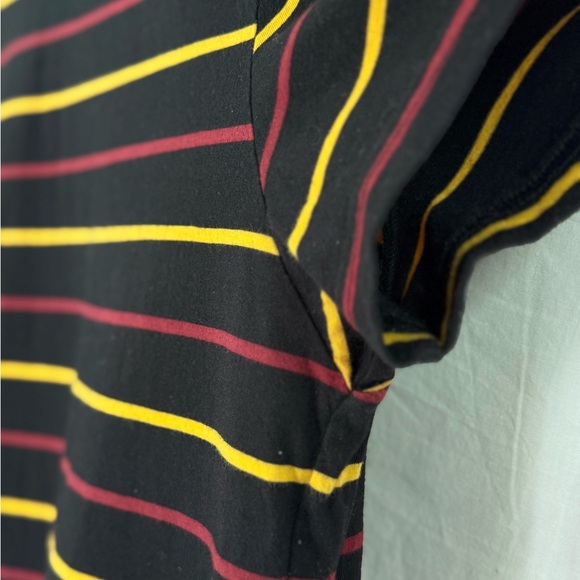 GUESS Striped Tee XL/XXL – Black w/ Yellow & Red Stripes - Picture 6 of 8